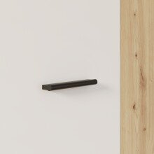 Schuhschrank >NET306< 5 Böden, Weiss / Artisan Eiche - 68,7x181,1x36,5cm (BxHxT)