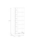Schuhschrank >NET306< 5 Böden, Weiss / Artisan Eiche - 68,7x181,1x36,5cm (BxHxT)