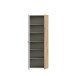 Schuhschrank >NET306< 5 Böden, Weiss / Artisan Eiche - 68,7x181,1x36,5cm (BxHxT)