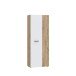 Schuhschrank >NET306< 5 Böden, Weiss / Artisan Eiche - 68,7x181,1x36,5cm (BxHxT)