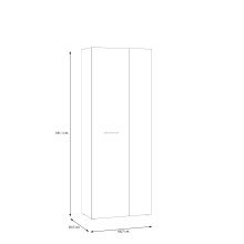 Schuhschrank >NET306< 5 Böden, Betonoptik / Artisan Eiche - 68,7x181,1x36,5cm (BxHxT)