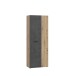 Schuhschrank >NET306< 5 Böden, Betonoptik / Artisan Eiche - 68,7x181,1x36,5cm (BxHxT)