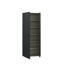 Schuhschrank >NET306< 5 Böden, schwarz - 68,7x181,1x36,5cm (BxHxT)