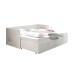 Funktionsbett >Lepini< Liegefläche 90/180x200cm, Schübe, Weiß Dekor - 204x67x97cm (BxHxT)