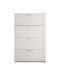 Kommode >Lepini< 4 Schübe, Weiß Dekor, Holzwerkstoff - 78x124x41cm (BxHxT)