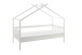 Hausbett >Susa< Liegefläche 90x200cm, Rollrost, Weiß, teilmassiv - 207x170x98cm BxHxT
