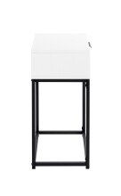 Nachtkonsole >52383< mit Schublade, schwarz, weiß - 40x60x28cm (BxHxT)