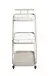 Servierwagen >55189< mit 3 Ablagen,Glas und Kaschmirgrau - 35x79x45 (BxHxT)
