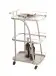 Servierwagen >55189< mit 3 Ablagen,Glas und Kaschmirgrau - 35x79x45 (BxHxT)