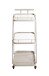 Servierwagen >55189< mit 3 Ablagen,Glas und Kaschmirgrau - 35x79x45 (BxHxT)