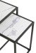 Satztisch >55384< (2-teilig) in schwarz, weiß - 33x50x33 und 28x43x28 (BxHxT)