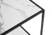 Beistelltisch >59348< in schwarz, weiß, Metall, Kunstmarmor - 40x60x40cm (BxHxT)