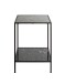 Beistelltisch >59548< in schwarz, Metall, Kunstmarmor - 40x60x40cm (BxHxT)