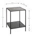Beistelltisch >59548< in schwarz, Metall, Kunstmarmor - 40x60x40cm (BxHxT)