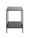 Beistelltisch >59548< in schwarz, Metall, Kunstmarmor - 40x60x40cm (BxHxT)