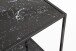 Beistelltisch >59548< in schwarz, Metall, Kunstmarmor - 40x60x40cm (BxHxT)