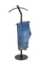 Herrendiener >59521< in schwarz, Metall - 47x111x30cm (BxHxT)