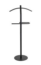 Herrendiener >59521< in schwarz, Metall - 47x111x30cm (BxHxT)