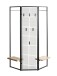 Garderobe >55599< Paravant / Raumteiler, schwarz, Metall, Eiche-MDF - 175x46cm (HxT)