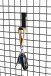 Garderobe >55599< Paravant / Raumteiler, schwarz, Metall, Eiche-MDF - 175x46cm (HxT)