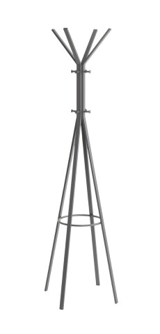 Garderobenständer >55152< 8 Haken, in grau, Metall - 175x54cm (HxD)