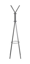 Garderobenständer >55152< 8 Haken, in grau, Metall - 175x54cm (HxD)