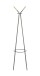 Garderobenständer >55155< in grau Metall, Massivholz natur- 175x56cm (HxD)