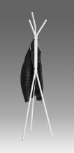 Garderobenständer >55354< in schwarz, weiß, Metall - 178x46cm (HxD)