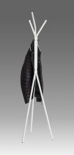 Garderobenständer >55354< in schwarz, weiß, Metall - 178x46cm (HxD)