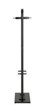 Garderobenständer >55551< in Haken chrom, Gestell schwarz - 54x175x30 (BxHxT)