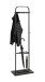 Garderobenständer >55551< in Haken chrom, Gestell schwarz - 54x175x30 (BxHxT)