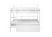 Hochbett >Jusa< 2x 90x200cm Liegefläche, Stauraum, Weiß - 210x188,8x129,6cm (BxHxT)