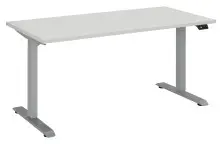 Schreibtisch >e-desk< in platingrau/alu - 160x72x80...