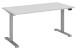 Schreibtisch >e-desk< in platingrau/alu - 160x72x80 (B/H/T) elektrisch verstellbar
