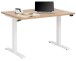 Schreibtisch >e-desk< in Eiche/weiß- 160x72x80 (B/H/T) elektrisch verstellbar
