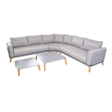 Gartenlounge-Set >Sphere< (3er-Set) Ecksofa 280x61x280cm, 2 Tische 85x28x85cm und 68x21x68cm