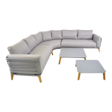 Gartenlounge-Set >Sphere< (3er-Set) Ecksofa 280x61x280cm, 2 Tische 85x28x85cm und 68x21x68cm