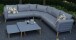 Gartenlounge-Set >Sphere< (3er-Set) Ecksofa 280x61x280cm, 2 Tische 85x28x85cm und 68x21x68cm