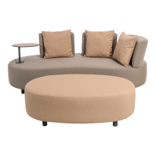 Gartenlounge-Set >Calidad< (4er-Set) 2 Sofas 212/135x78x89cm,
Sessel Ø89x78,
Hocker 122x40x70cm