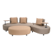 Gartenlounge-Set >Calidad< (4er-Set) 2 Sofas 212/135x78x89cm,
Sessel Ø89x78,
Hocker 122x40x70cm