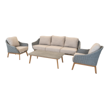 Gartenlounge-Set >Ibiza< (4er-Set) Sessel 80x77x84x77cm,
Bank 216x75x84cm,
Tisch 120x35x70cm