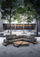 Gartenlounge-Set >Zanzibar< (3er-Set) Lounge 304x79/83,5x256cm, Tiche 102x35x80cm / 102x26x80cm