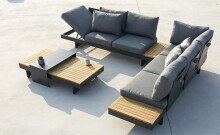 Gartenlounge-Set >Barbados< (4er-Set) 2x Liege...