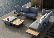 Gartenlounge-Set >Barbados< (4er-Set) 2x Liege...