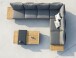 Gartenlounge-Set >Barbados< (4er-Set) 2x Liege 245x70x71cm, 2x Tisch 140x28x70cm / 80x36x40cm