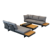 Gartenlounge-Set >Barbados< (4er-Set) 2x Liege 245x70x71cm, 2x Tisch 140x28x70cm / 80x36x40cm