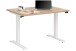Schreibtisch >e-desk< in Eiche/weiß- 175x72x80 (B/H/T) elektrisch verstellbar