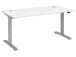 Schreibtisch >e-desk< in weiss/alu - 175x72x80 (B/H/T) elektrisch verstellbar