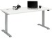 Schreibtisch >e-desk< in weiss/alu - 175x72x80 (B/H/T) elektrisch verstellbar