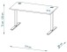 Schreibtisch >e-desk< in weiss/alu - 175x72x80 (B/H/T) elektrisch verstellbar